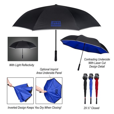 48" Arc Reflective Edge Inversion Umbrella