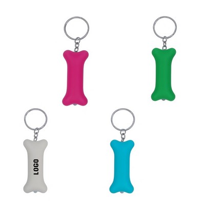 Bone Shape LED Flashlight Keychain