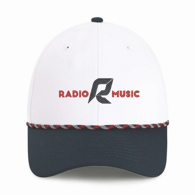 Imperial 7054T 6-Panel Wingman Two-Tone Performance Rope Cap w/ Patches or Embroidery