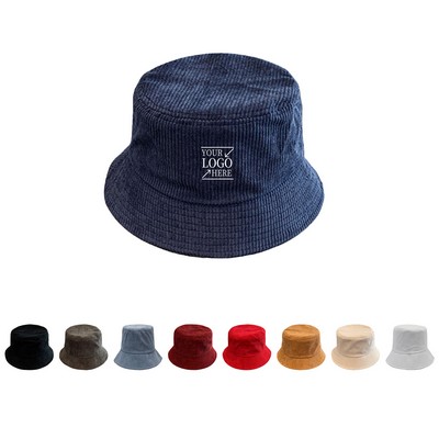 Corduroy Fisherman Hat With Large Brim