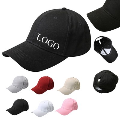 100% Cotton Ponytail Baseball Cap