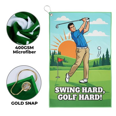 Ultra-Soft 400GSM Full Color Golf Towel