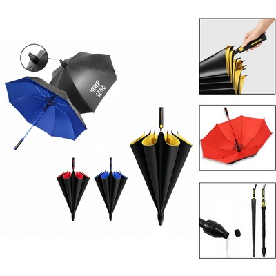 Automatic Open Windproof Golf Umbrella for Sun & Rain