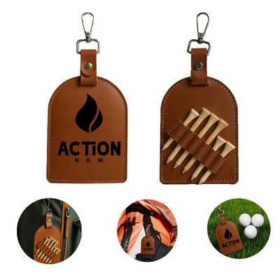 PU Leather Golf Tee Holder