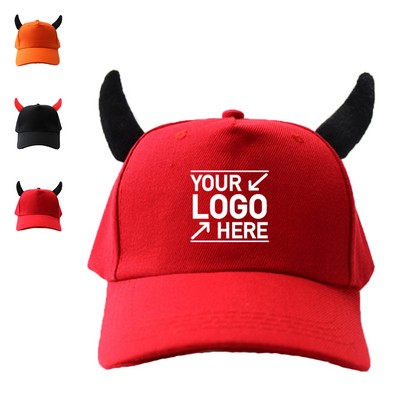 5 Panel Horn Peaked Baseball Cap