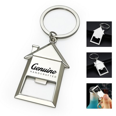House Shape Alloy Opener with Keyring