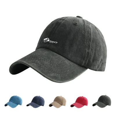 Unisex Vintage Washed Distressed Adjustable Baseball Cap