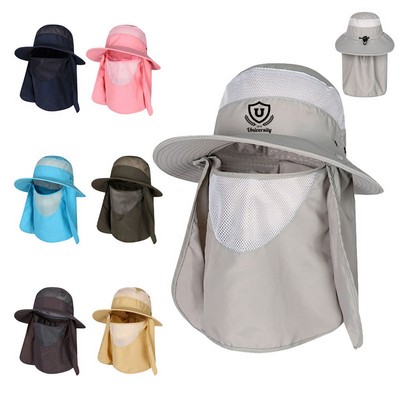 Summer UV Protection Safari Hat with Neck Flap