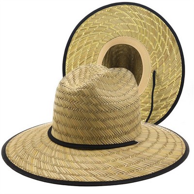Big Brimmed Hollow Straw Beach Hat