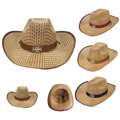 Natural Straw Fedora Hat