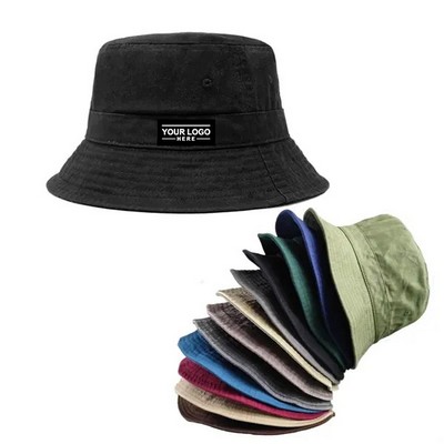 Cotton Bucket Hat with UV Protection for Outdoor Activities