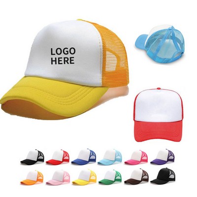 Mesh-Back Snapback Trucker Cap