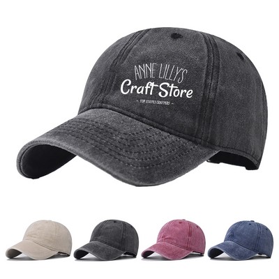 Washed Adjustable Baseball Cap