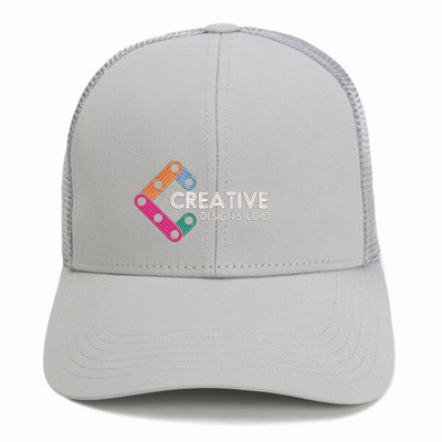 Imperial 1988M 6-Panel The Whitaker Mesh Back Poly Cap w/ Leatherette Patches or Embroidery