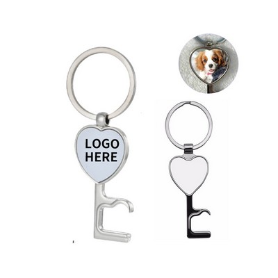 Heart-Shaped Phone Stand Bottle Opener Keyring