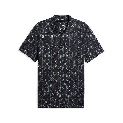Puma Cloudspun Argyle Bloom Polo- Back Neck