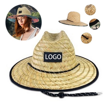 Lifeguard Style Straw Sun Hat