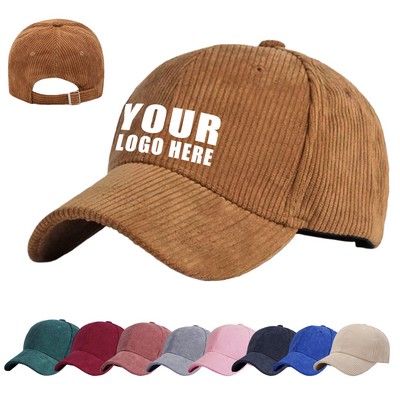 Corduroy Plush Baseball Cap