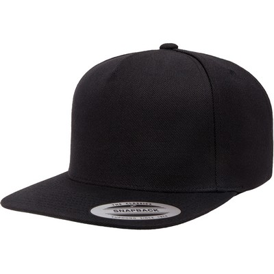 Yupoong¨ YP Classicsª Premium Five Panel Wool Blend Snapback Cap (Embroidered)
