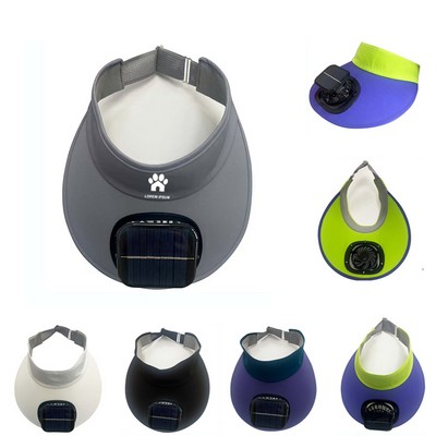 Summer Solar Cap with Large Brim USB Charging Fan