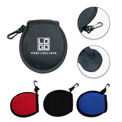 Portable Pocket Golf Ball Cleaner Pouch